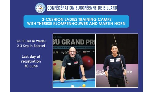 3-CUSHION LADIES TRAINING CAMPS