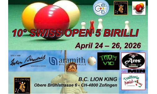 5-PINS IS ON THE STAGE IN ZOFINGEN FOR THE SWISS OPEN