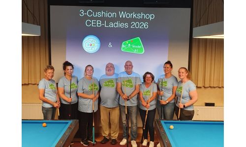 CEB TRAINING CAMP 3-CUSHION FOR WOMEN CONCLUDES TODAY