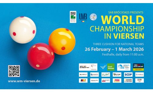 COUNTDOWN TO THE 38TH WORLD CHAMPIONSHIP 3-CUSHION NATIONAL TEAMS