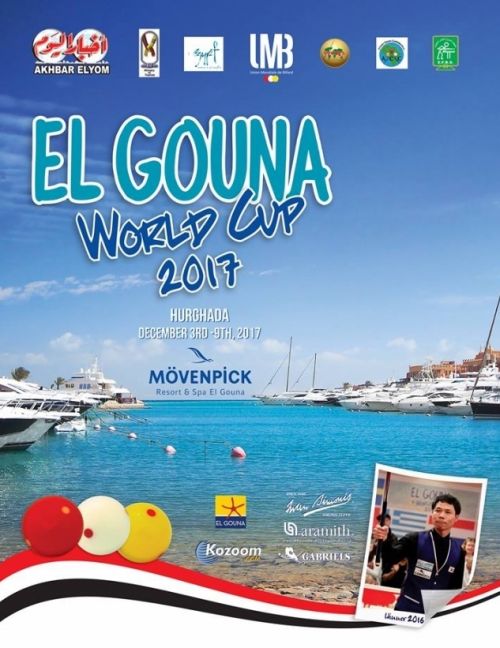 World Cup 3- Cushion – El Gouna December 3 to 9, 2017