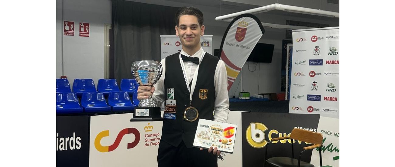 IBRAIMOV RETAINS U25 EUROPEAN 3-CUSHION CROWN