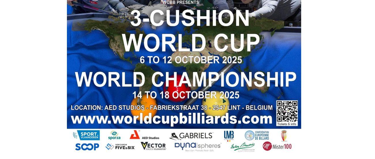 ANTWERP IS THE WORLD CAPITAL OF 3-CUSHION FOR 2 WEEKS