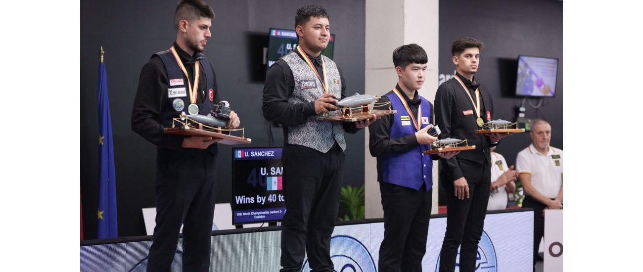 MEXICAN UBALDO SANCHEZ TAKES THE WORLD JUNIOR TITLE FROM SEYMEN OZBAS (TR) IN THE FINAL, BRONZE FOR CERKEZ (TR) AND KIM (KR)