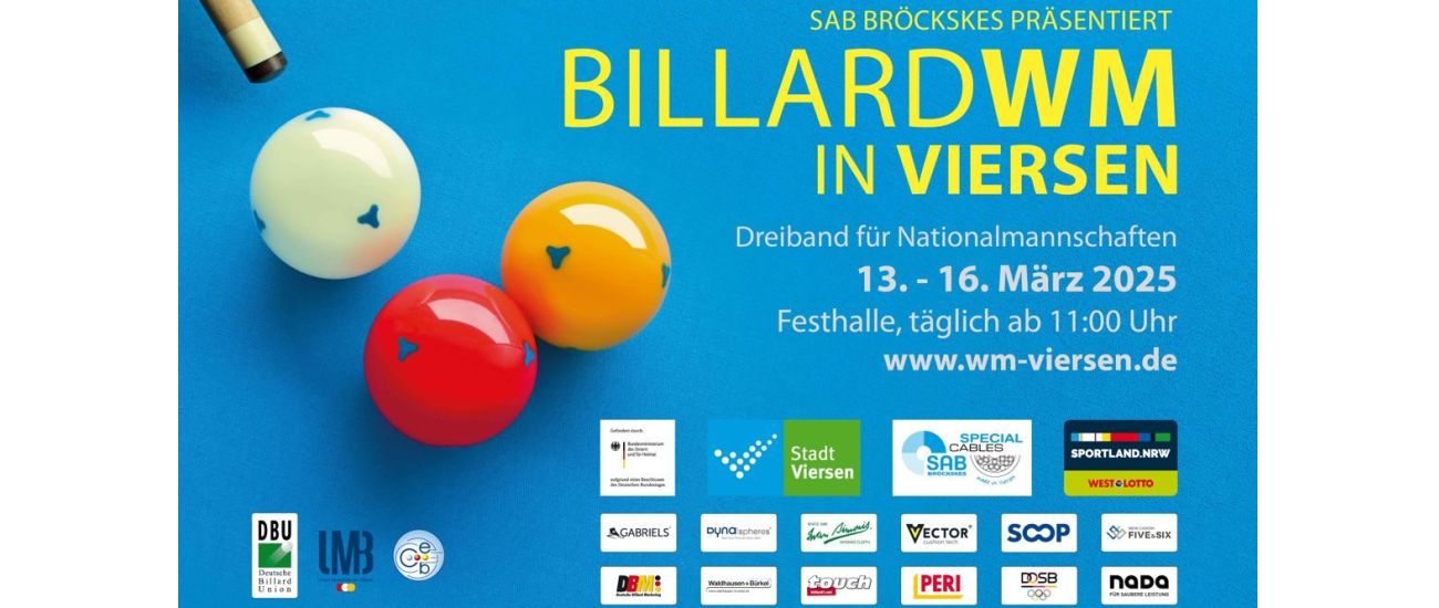 VIERSEN IS ONCE AGAIN THE WORLD HEART OF 3-CUSHION BILLIARD